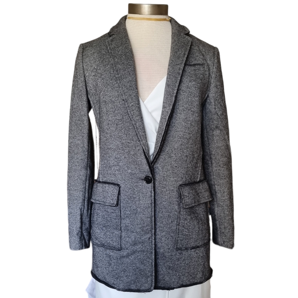 Banana Republic gray wool blend coat/ jacket/ blazer size 4